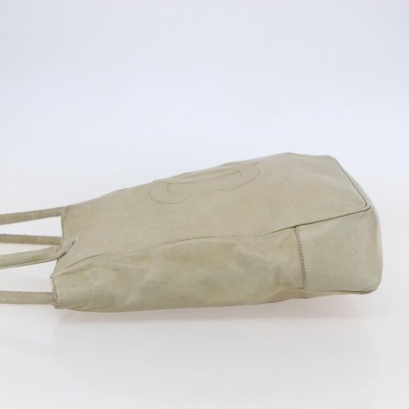 CHANEL Shoulder Bag Leather Beige Gold CC Auth - Picture 5 of 16